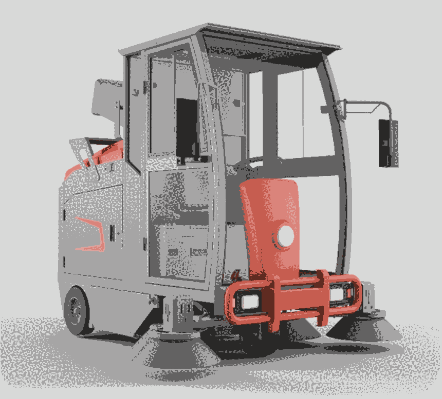 沈陽戶外道路清掃車 睿聯(lián)全封閉駕駛式掃地機(jī)R-S9